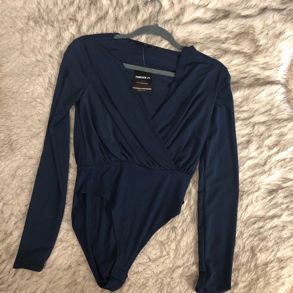 Forever 21 Tops - Navy bodysuit